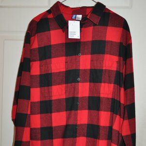 Black and red flannel shirt